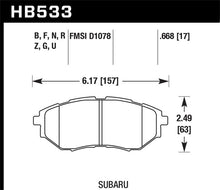 Load image into Gallery viewer, Hawk 2006-2007 Subaru B9 Tribeca Limited HPS 5.0 Front Brake Pads KHB533B.668