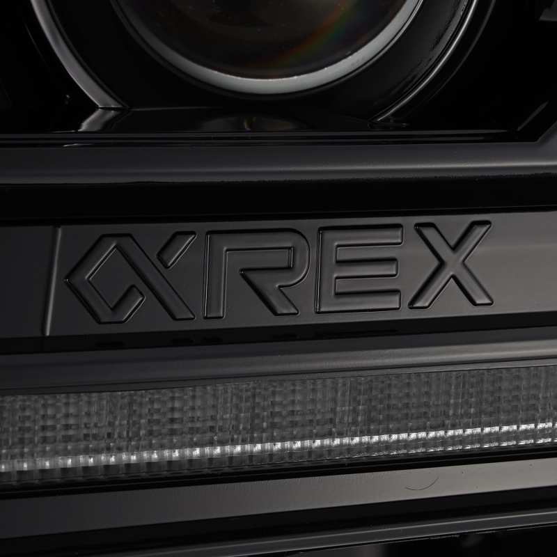 AlphaRex 12-15 Toyota Tacoma LUXX LED Projector Headlights Plank Style Black w/DRL - GTR Auto