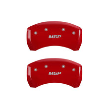 Load image into Gallery viewer, MGP 4 Caliper Covers Engraved Front &amp; Rear MGP Red finish silver ch - GTR Auto