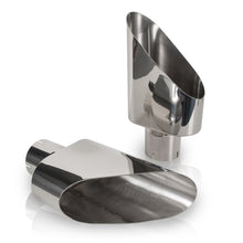 Load image into Gallery viewer, Stainless Works Big Oval Truck Side Tips - 2.50in ID Inlet (priced per pair)