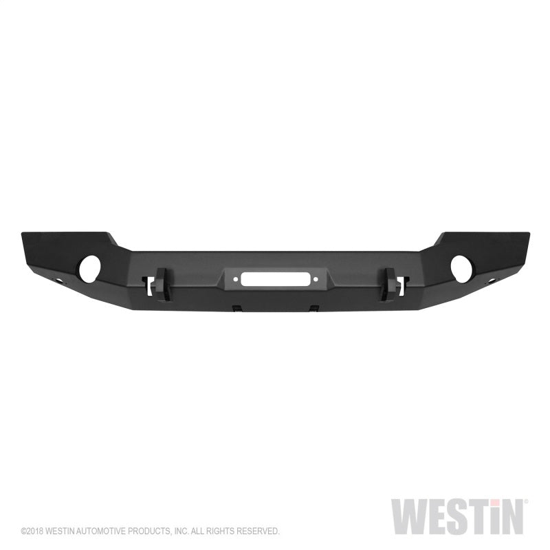 Westin 18-20 Jeep Wrangler JL WJ2 Full Width Front Bumper - Textured Black - GTR Auto