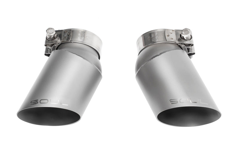 SOUL 10-12 Porsche 997.2 Turbo GT2 Style Bolt On Exhaust Tips (Signature Satin)
