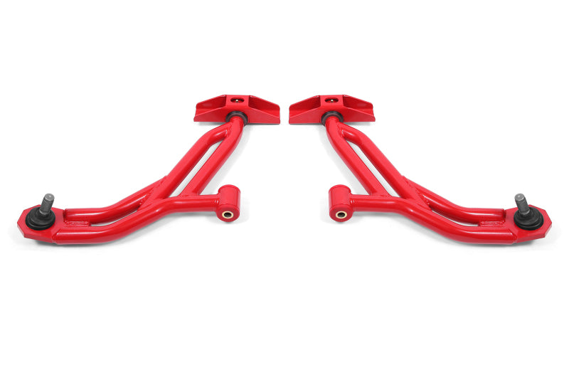 BMR 10-14 Ford Mustang / Shelby GT500 Non-Adj. Lower A-Arms (Poly/Delrin) - Red - GTR Auto