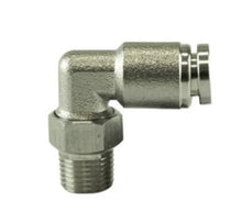 Load image into Gallery viewer, Turbosmart 1/8 NPT to 90 Degree 1/4 Pushloc Stainless Steel