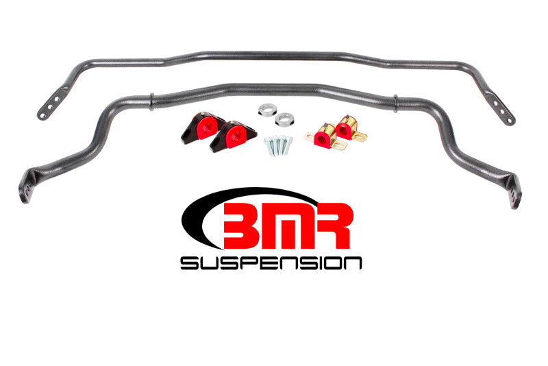 BMR 15-17 S550 Mustang Front & Rear Sway Bar Kit w/ Bushings - Black Hammertone - GTR Auto