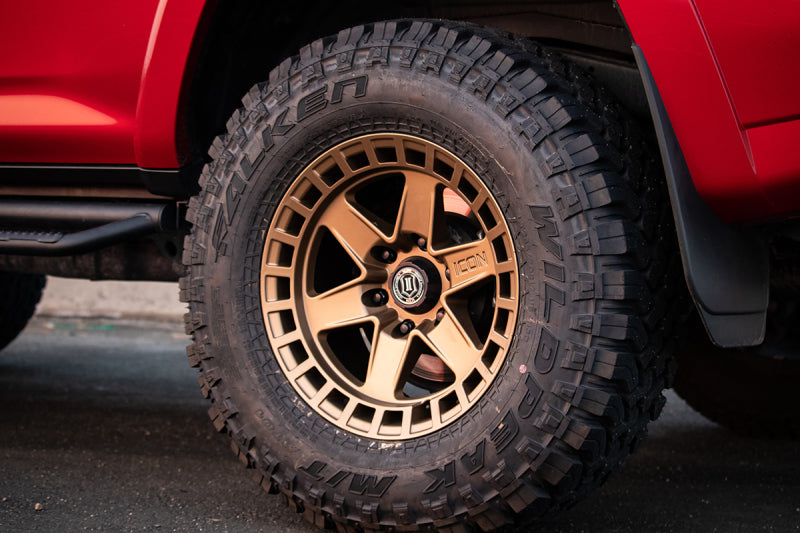 ICON Raider 17x8.5 6x120 0mm Offset 4.75in BS Satin Brass Wheel - GTR Auto