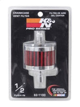 Load image into Gallery viewer, K&amp;N Steel Base Crankcase Vent Filter 0.5in Vent OD x 2in OD x 1.5in Height - GTR Auto