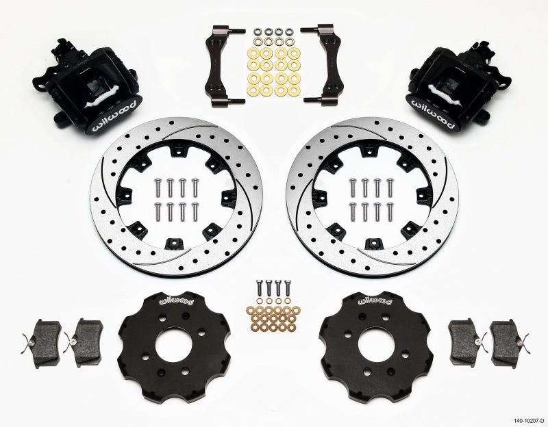 Wilwood Combination Parking Brake Rear Kit 12.19in Drilled Civic / Integra Disc 2.39 Hub Offset - GTR Auto