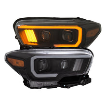 Load image into Gallery viewer, ANZO 2016-2017 Toyota Tacoma Projector Headlights w/ Plank Style Switchback Black w/ Amber w/ DRL - GTR Auto