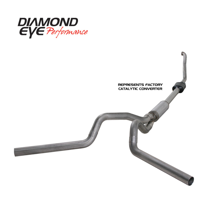 Diamond Eye KIT 4in TB MFLR RPLCMENT PIPE DUAL SS 94-97 5 7 3L F250/F350 PWRSTROKE NFS W CARB STDS - GTR Auto