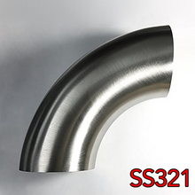 Load image into Gallery viewer, Stainless Bros 3in SS321 90 Degree Mandrel Bend Elbow 1.5D - 16GA/.065in Wall - No Leg 701-07656-3150