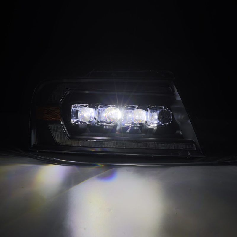 AlphaRex 04-08 Ford F-150 (No 2004 Heritage) NOVA-Series LED Proj HL Alpha-Blk w/Actv Lgt / Seq. Sig - GTR Auto
