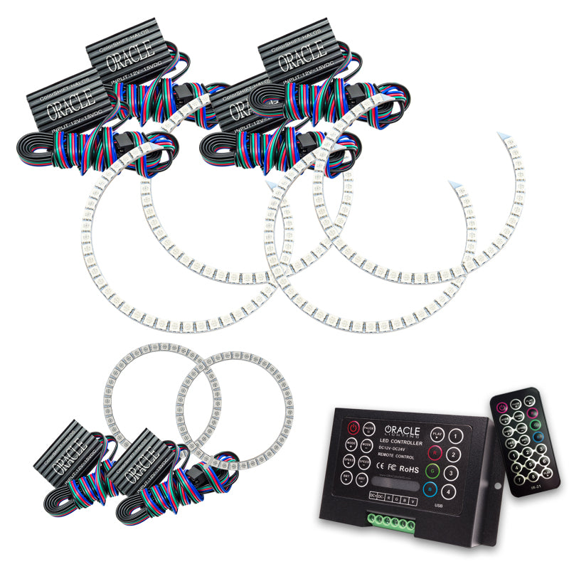 Oracle Dodge Charger 05-10 Triple Ring Halo Kit - ColorSHIFT w/ 2.0 Controller - GTR Auto