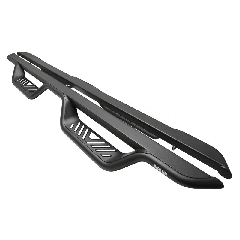Westin 19-22 Chevrolet Silverado / GMC Sierra Double Cab Outlaw Nerf Step Bars - Textured Black - GTR Auto