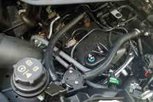 Load image into Gallery viewer, J&amp;L 15-25 Ford Transit 150/250/350 3.5L EcoBoost Passenger Side Oil Separator 3.0 - Black Anodized - GTR Auto
