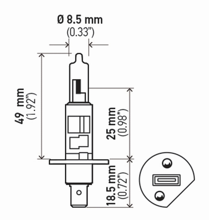 Hella H1 12V 55W Hella High Performance Xenon Bulb (Pair) - GTR Auto