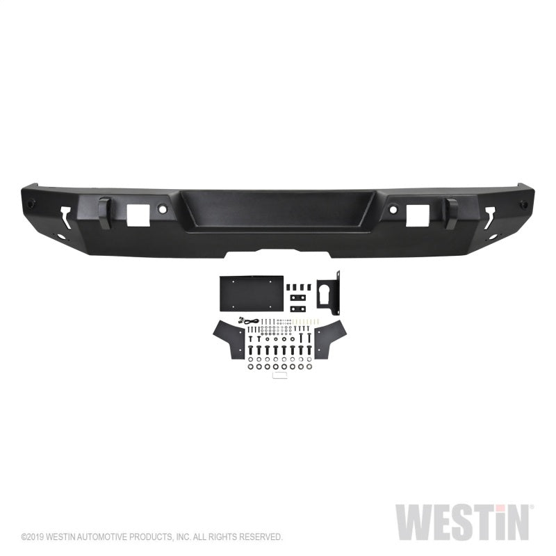 Westin 18-19 Jeep Wrangler JL WJ2 Rear Bumper w/  Sensors (Excl. Wrangler JK) - Textured Black - GTR Auto