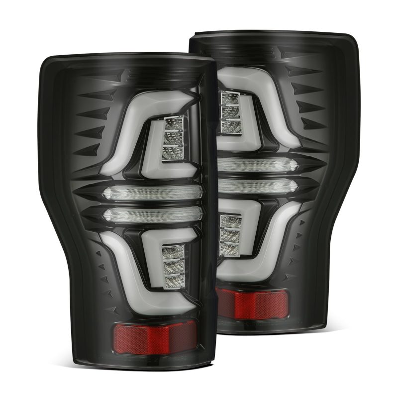 AlphaRex 17-19 Ford F250 Super Duty PRO-Series LED Tail Lights Jet Black (w/o Blind Spot Sensor) - GTR Auto