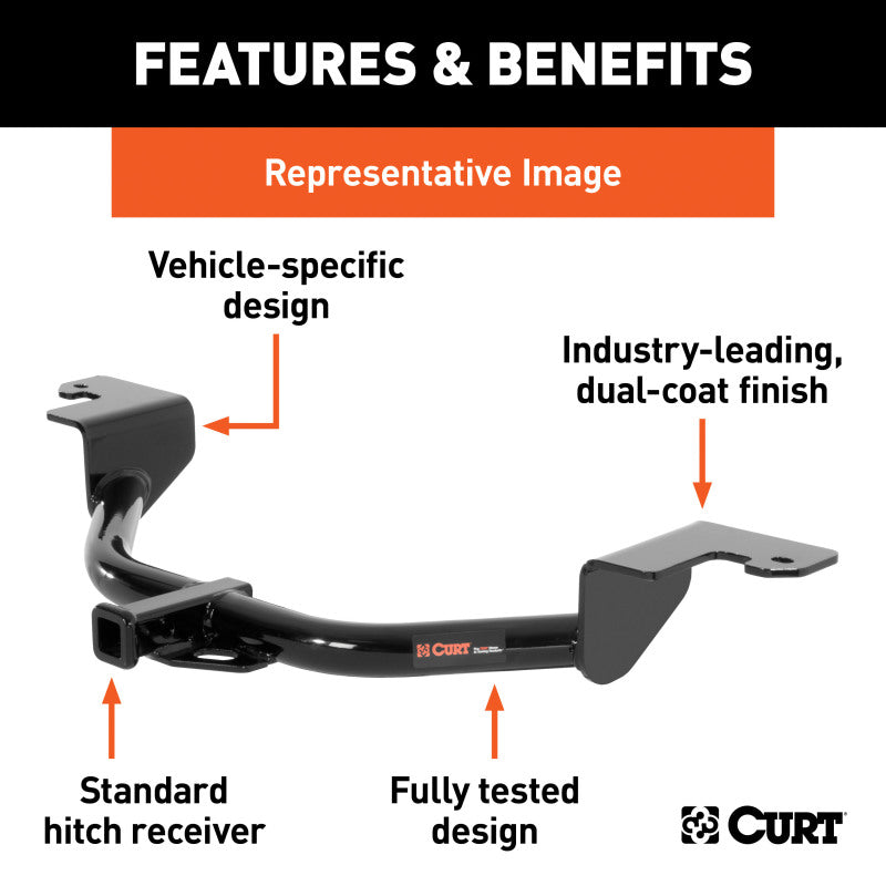 Curt 10-11 Volkswagen Golf/GTI Class 1 Trailer Hitch w/1-1/4in Receiver BOXED