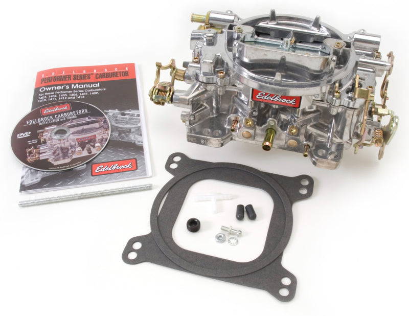 Edelbrock Carburetor Performer Series 4-Barrel 600 CFM Manual Choke Satin Finish - GTR Auto