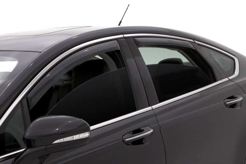 AVS 13-18 Ford Fusion Ventvisor In-Channel Front & Rear Window Deflectors 4pc - Smoke - GTR Auto
