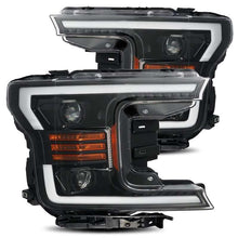 Load image into Gallery viewer, AlphaRex 18-20 Ford F-150 LUXX LED Proj Headlights Plank Style Jet Blk w/Activ Light/Seq Signal/DRL - GTR Auto