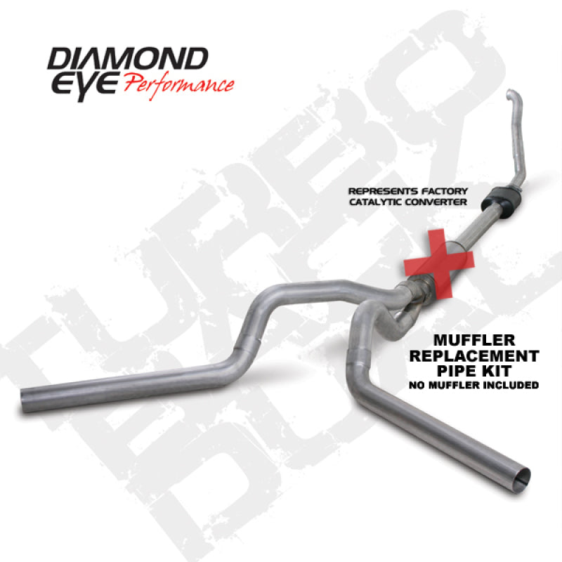 Diamond Eye KIT 4in Turbo Back MFLR RPLCMENT PIPE DUAL ALUM94-97 5 7 3L F250/F350 PWRSTROKE NFS - GTR Auto