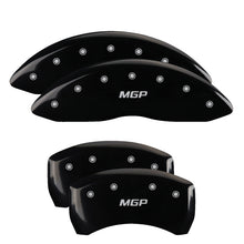 Load image into Gallery viewer, MGP 4 Caliper Covers Engraved Front &amp; Rear MGP Black Finish Silver Characters 2016 BMW I8 - GTR Auto