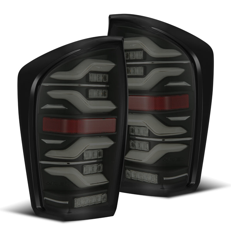 AlphaRex 16-21 Toyota Tacoma LUXX LED Taillights Blk w/Activ Light/Seq Signal - GTR Auto