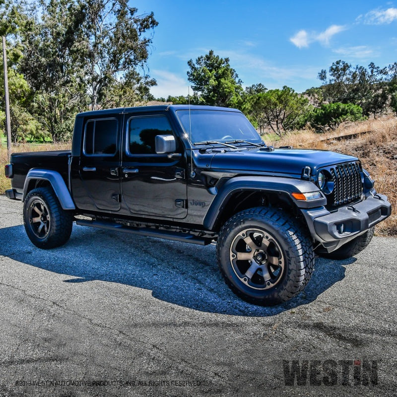 Westin 2020 Jeep Gladiator R5 Nerf Step Bars - Textured Black - GTR Auto