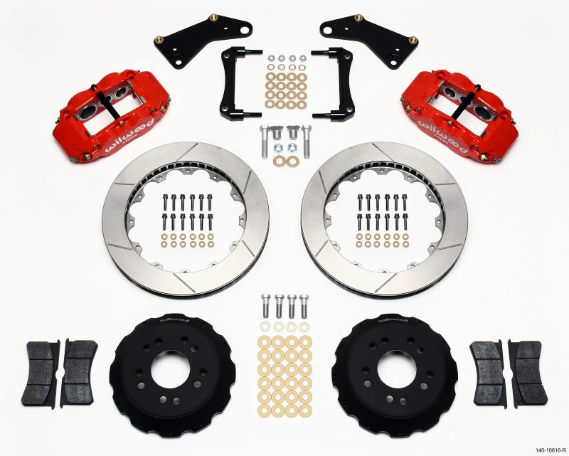 Wilwood Narrow Superlite 6R Front Hat Kit 13.06in Red 65-82 Corvette C2/C3 - GTR Auto