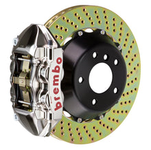 Load image into Gallery viewer, Brembo 11-18 Cayenne/S/GTS Rear GTR BBK 4 Piston Billet 380x28 2pc Rotor Drilled- Nickel 2P1.9027AR