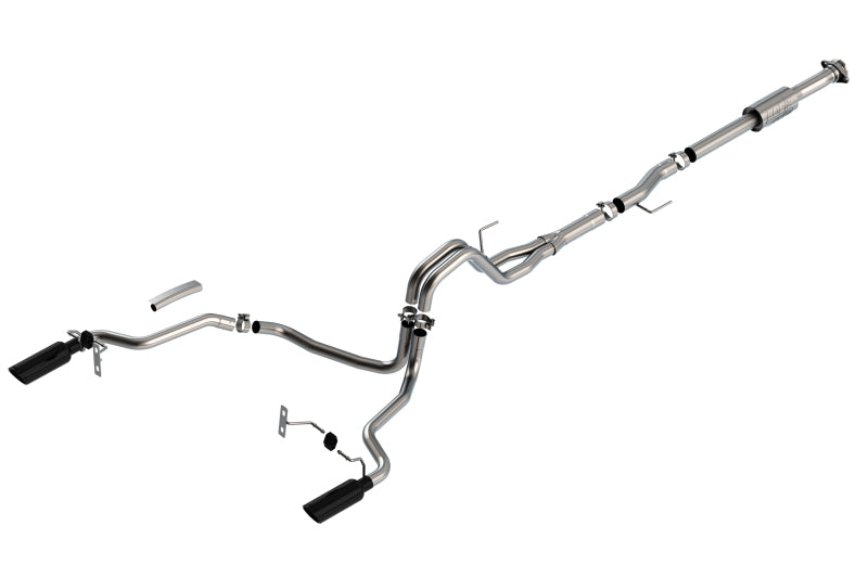 Borla F-150 2021 2.7L/3.5L 4dr CC SB EC STB Lari/King R/Plinum/LTD 3/2.25 SRE CB AK BLK CHR Tips - GTR Auto