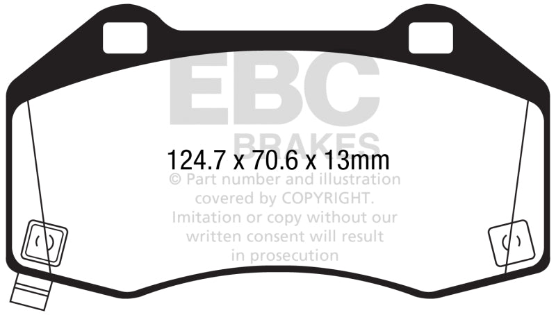 EBC 2017+ Fiat 124 Spider 1.4L Turbo Abarth Greenstuff Front Brake Pads - GTR Auto