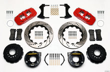 Load image into Gallery viewer, Wilwood AERO4 Rear P-Brake Kit 14.00in Drill Red 2005-2014 Mustang - GTR Auto
