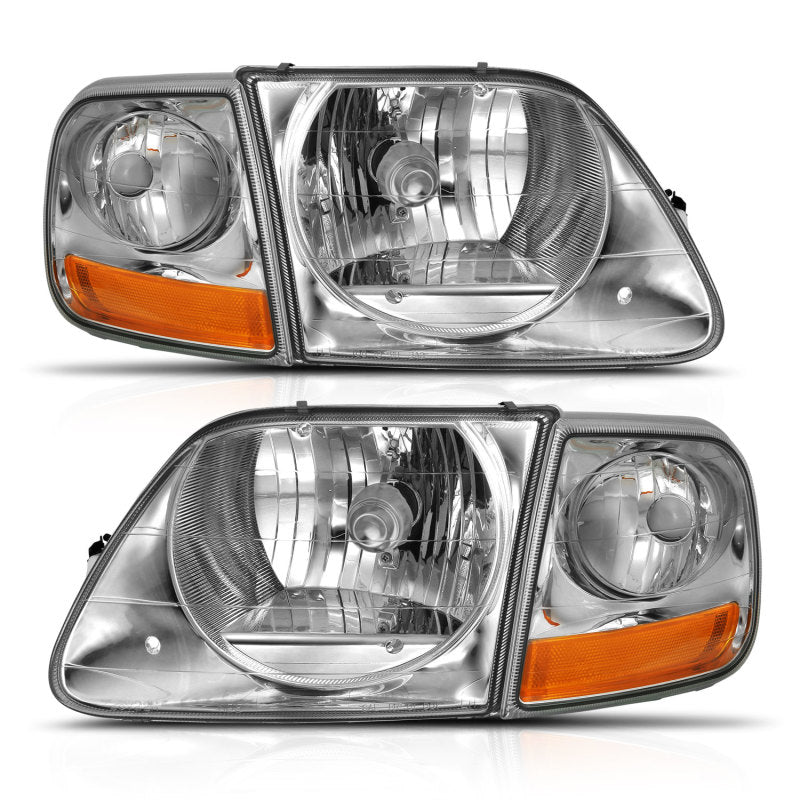 ANZO 1997-2003 Ford F-150 Crystal Headlight G2 Clear With Parking Light - GTR Auto