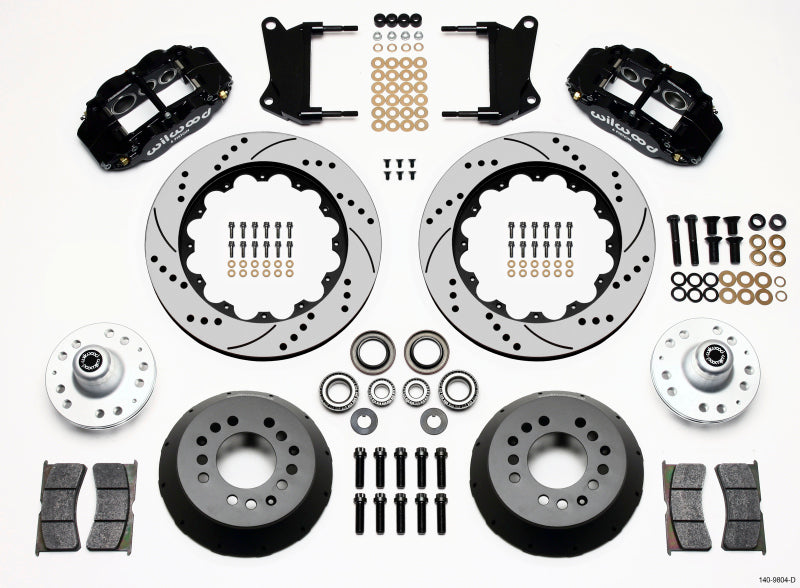Wilwood Narrow Superlite 6R Front Hub Kit 14.00in Drilled 67-69 Camaro 64-72 Nova Chevelle - GTR Auto