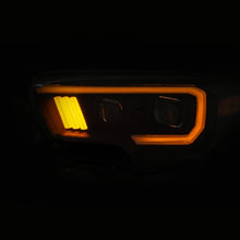 Load image into Gallery viewer, ANZO 2016-2017 Toyota Tacoma Projector Headlights w/ Plank Style Switchback Black w/ Amber w/ DRL - GTR Auto