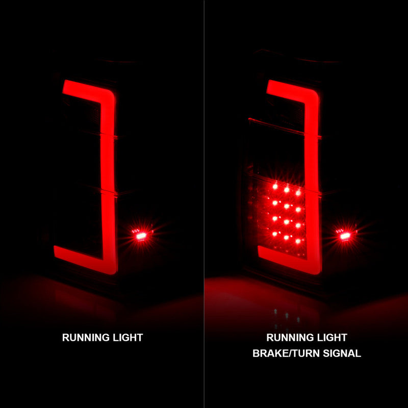 ANZO 07-17 Ford Expedition LED Taillights w/ Light Bar Black Housing Smoke Lens - GTR Auto