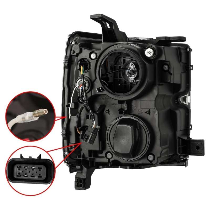 AlphaRex 15-19 Chevy Silverado 2500HD PRO-Series Headlight Plank Chrome w/Activ Light/Seq Signal/DRL - GTR Auto