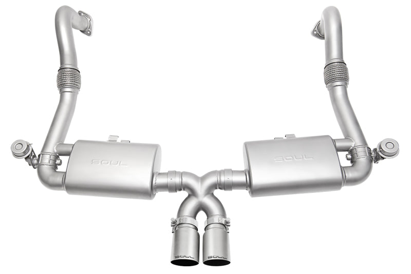 SOUL 17+ Porsche 718 Cayman / Boxster Valved Exhaust - Straight Cut Signature Satin Tips