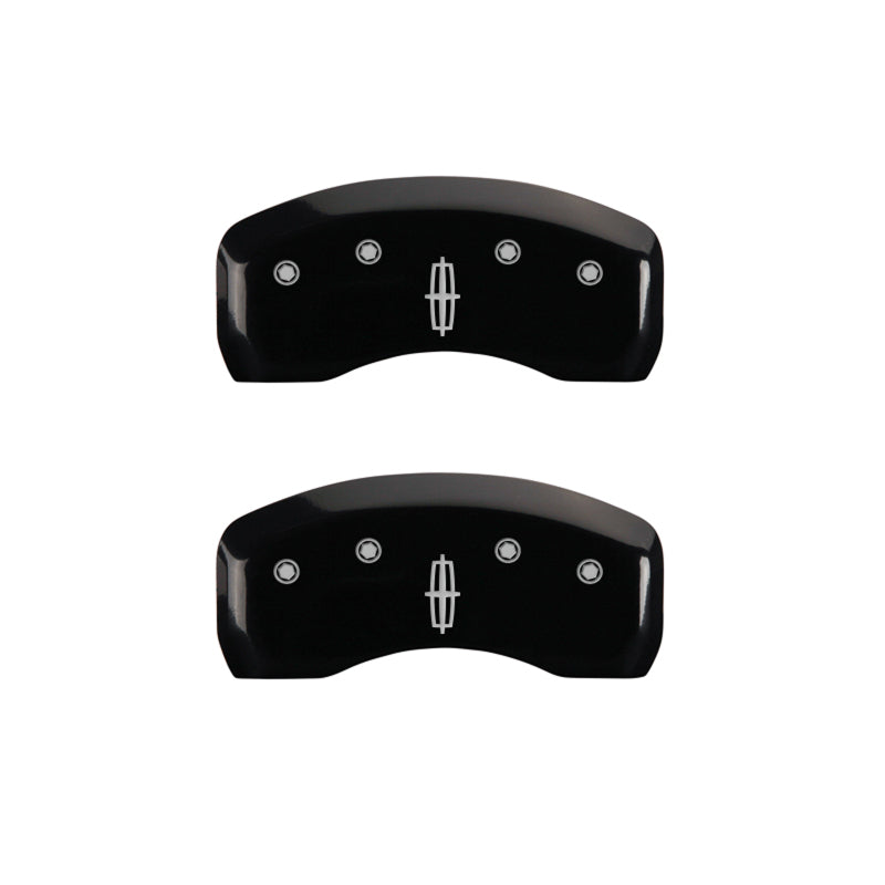 MGP 4 Caliper Covers Engraved Fr Lincoln Rr Star Logo Blk Finish Silver Char 17 Lincoln Continental 36024SLC1BK