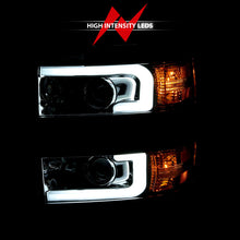 Load image into Gallery viewer, ANZO 2015-2016 Chevrolet Silverado Projector Headlights w/ Plank Style Design Chrome w/ Amber - GTR Auto