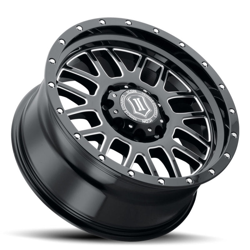 ICON Alpha 20x9 8x170 0mm Offset 5in BS Gloss Black Milled Spokes Wheel - GTR Auto