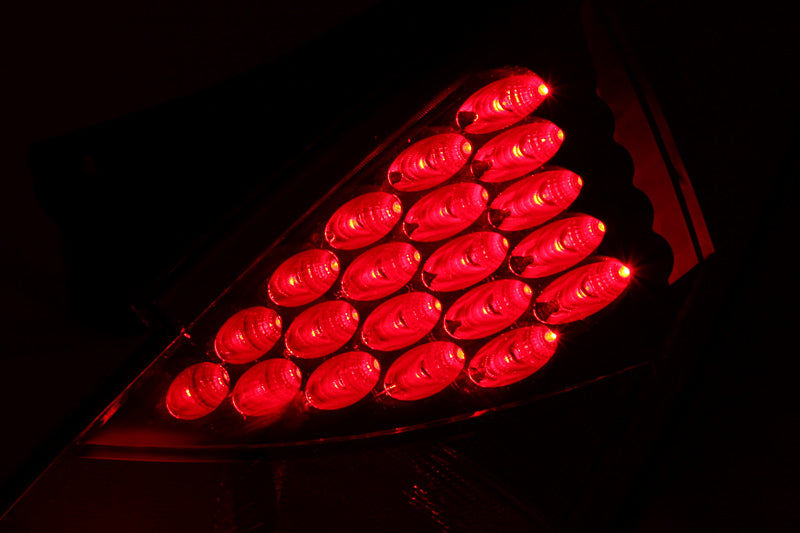 ANZO 2003-2005 Nissan 350Z LED Taillights Red - GTR Auto