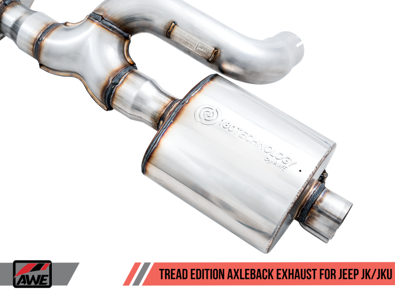 AWE Tuning 20-21 Jeep Gladiator JT 3.6L Tread Edition Cat-Back Single Side Exhaust - Diamond Blk Ti - GTR Auto