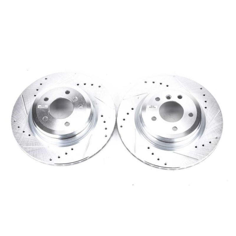 Power Stop 2006 BMW 330i Rear Evolution Drilled & Slotted Rotors - Pair - GTR Auto