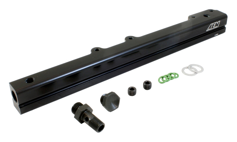 AEM 96-00 Civic CX/DX/LX/EX & 96-97 Del Sol S/Si Black Fuel Rail - GTR Auto