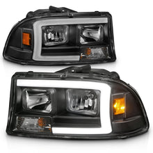 Load image into Gallery viewer, ANZO 97-04 Dodge Dakota/Durango Crystal headlight Set w/ Light Bar Black Housing - GTR Auto