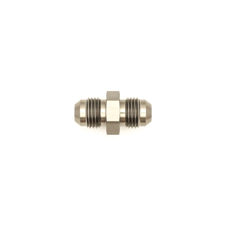 DeatschWerks 6AN Male Flare to 6AN Male Flare Coupler - Anodized Matte Black - GTR Auto